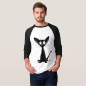 Funny Little Black Cat T-shirt (Voorkant volledig)