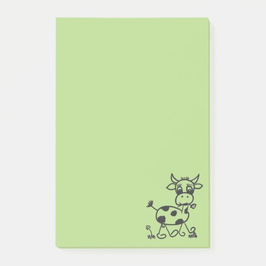 Funny Little Cow – Post It hellgrün Post-it® Notes (Voorkant)