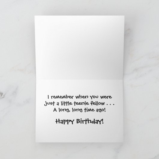 Funny Little Fellow Verjaardag Kaart (Binnen)