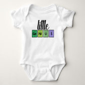Funny Little GeNiUS Periodic Table Element Symbols Romper (Voorkant)