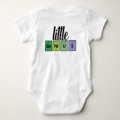 Funny Little GeNiUS Periodic Table Element Symbols Romper (Achterkant)