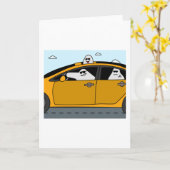 Funny Little Ghosts Halloween Kaart (Gele Bloem)