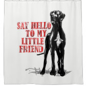 Funny Little Great Dane Douchegordijn (Voorkant)