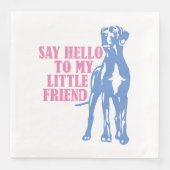 Funny Little Great Dane Napkins Servet (Voorkant)