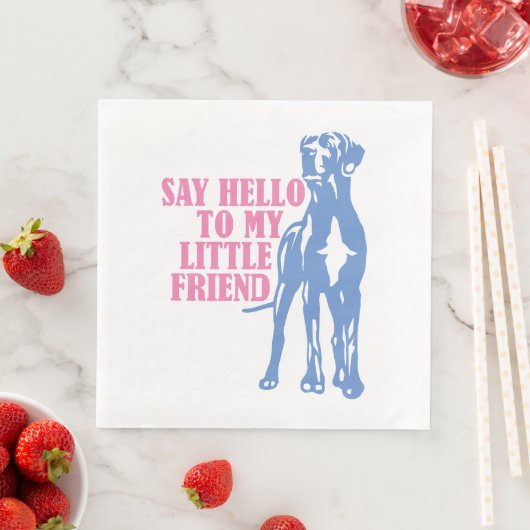 Funny Little Great Dane Napkins Servet (Insitu)