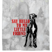 Funny Little Great Dane Shower-gordijn Douchegordijn (Voorkant)