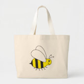 Funny Little Honey Bee Cute Grote Tote Bag (Voorkant)