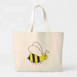 Funny Little Honey Bee Cute Grote Tote Bag