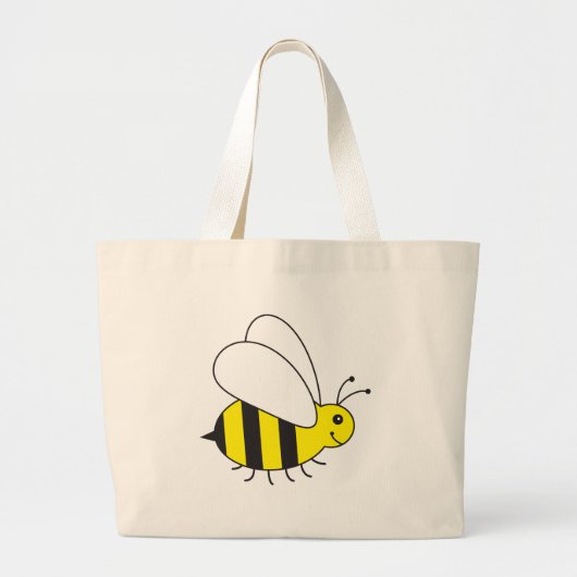 Funny Little Honey Bee Cute Grote Tote Bag (Voorkant)