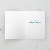 Funny Little Horse Get Well Card Kaart (Binnen)