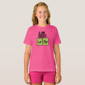 Funny Little LaDy Periodic Table Element Symbols T-shirt (Voorkant volledig)