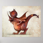Funny Little Magical Dragon Poster (Voorkant)
