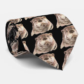 Funny Little Otter, Cute Animal Natuur Stropdas (Opgerold)