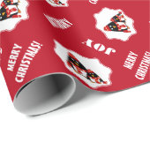 Funny Little Penguins | Eigen naam kerstmis Cadeaupapier (Rol Hoek)