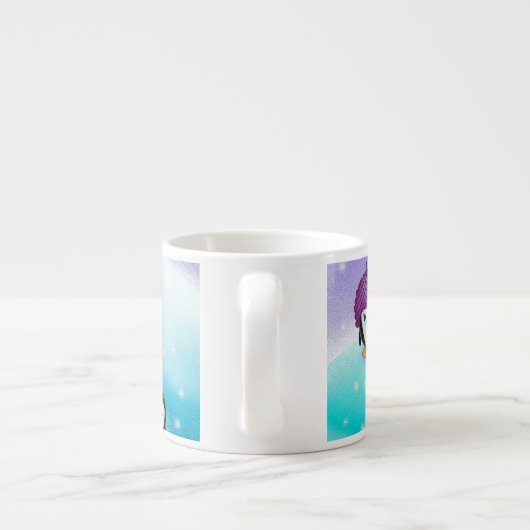 Funny Little Penguins Espresso Kop (Achterkant)