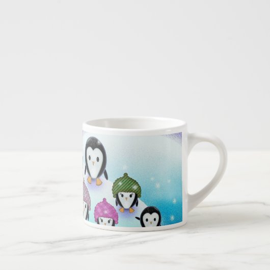 Funny Little Penguins Espresso Kop (Rechts)