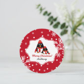 Funny Little Penguins Kaarten voor aangepaste kers (Staand voorkant)