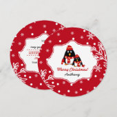 Funny Little Penguins Kaarten voor aangepaste kers (Voorkant / Achterkant)