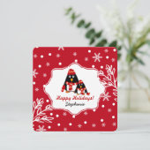 Funny Little Penguins Kaarten voor aangepaste kers (Staand voorkant)