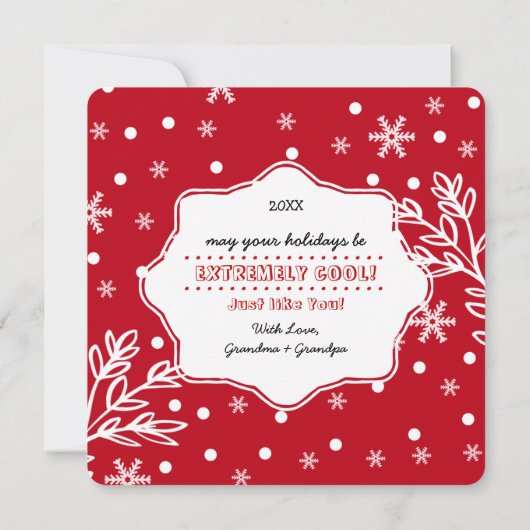 Funny Little Penguins Kaarten voor aangepaste kers (Achterkant)