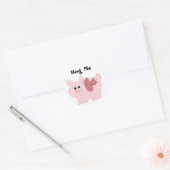 Funny Little Piggy Hog me Ronde Sticker (Envelop)