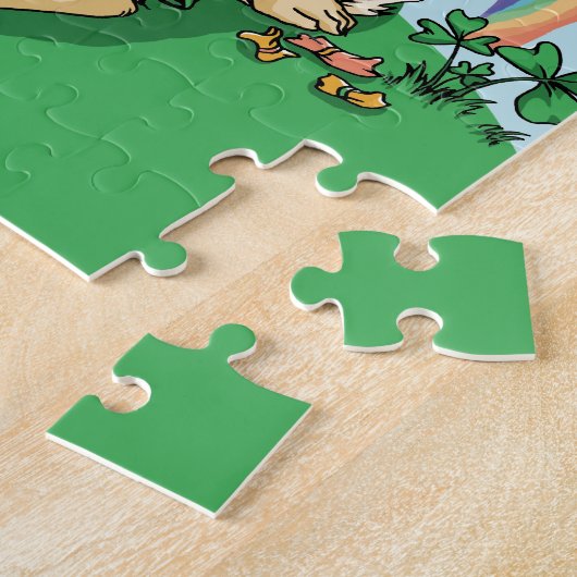 Funny Little Saint Patrick Rabbit Legpuzzel (Zijkant)
