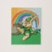 Funny Little Saint Patrick Rabbit Legpuzzel (Verticaal)