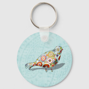 Funny Little Whimsical Bird Sleutelhanger