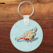 Funny Little Whimsical Bird Sleutelhanger (Voorkant)