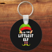 Funny Littlest Elf Matching Family Group Pj Christ Sleutelhanger (Voorkant)