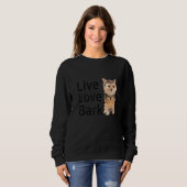 Funny Live Love Bark Yorkshire Terrier Dog en Pup Trui (Voorkant volledig)