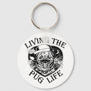 Funny Living the Pug Life Sleutelhanger
