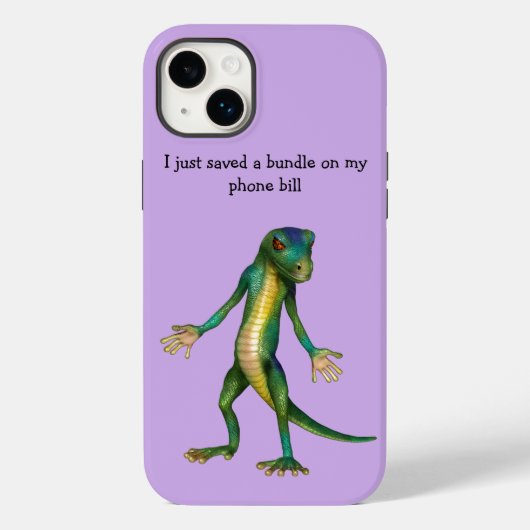 Funny Lizard Art iPhone Case iPhone 14 plus Hoesje (Achterkant)