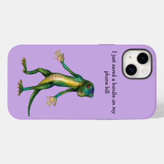 Funny Lizard Art iPhone Case iPhone 14 plus Hoesje (Achterkant (horizontaal))