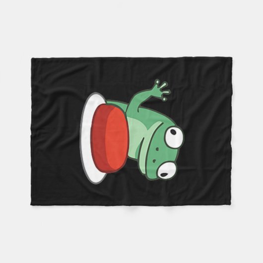 Funny Lizard Button Meme Fleece Deken (Voorkant (Horizontaal))