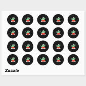 Funny Lizard Button Meme Ronde Sticker (Vel)