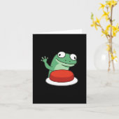 Funny Lizard Button Meme T-shirt.png Kaart (Gele Bloem)