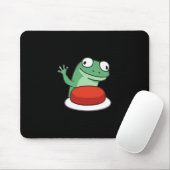 Funny Lizard Button Meme T-shirt.png Muismat (Met muis)