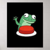 Funny Lizard Button Meme T-shirt.png Poster (Voorkant)