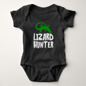 Funny Lizard Hunter Reptile love Kind Romper (Voorkant)