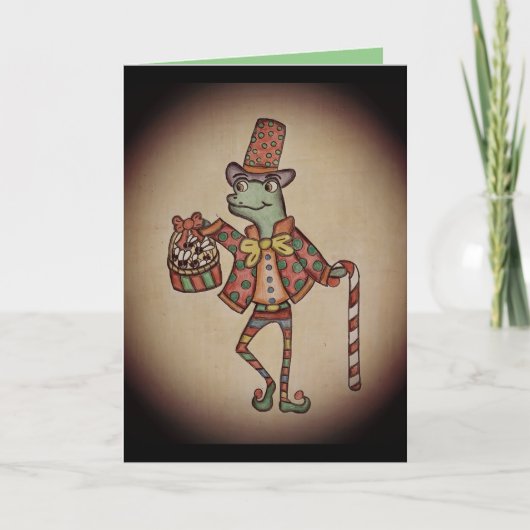 Funny Lizard-kerstkaart Kaart (Voorkant)