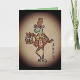 Funny Lizard-kerstkaart Kaart