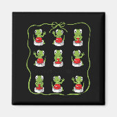 Funny Lizard Lizard Animal Button Meme Magneet (Voorkant)