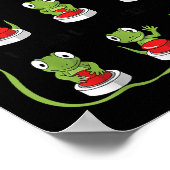 Funny Lizard Lizard Animal Button Meme Poster (Hoek)