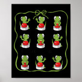 Funny Lizard Lizard Animal Button Meme Poster (Voorkant)