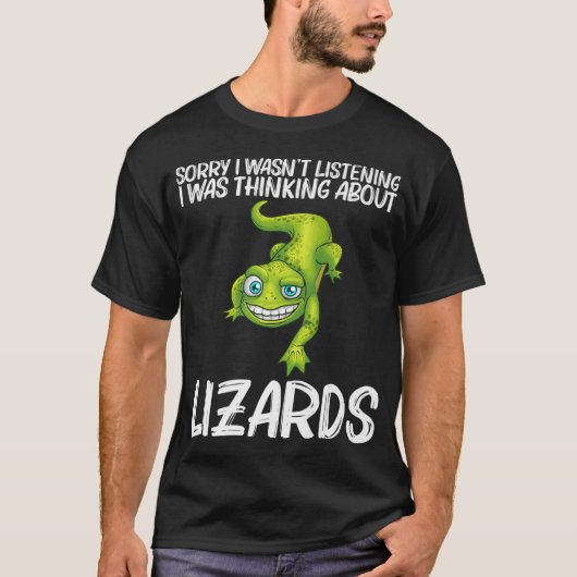 Funny Lizard Lover Design for Men Women Reptile T-shirt (Voorkant)