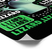Funny Lizard Meme Animal Women Mannen _1 Poster (Hoek)