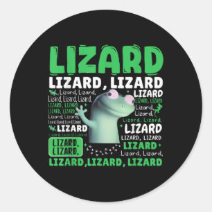 Funny Lizard Meme Animal Women Mannen _1 Ronde Sticker