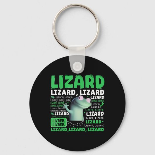 Funny Lizard Meme Animal Women Mannen _1 Sleutelhanger (Voorkant)
