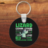 Funny Lizard Meme Animal Women Mannen _1 Sleutelhanger (Voorkant)